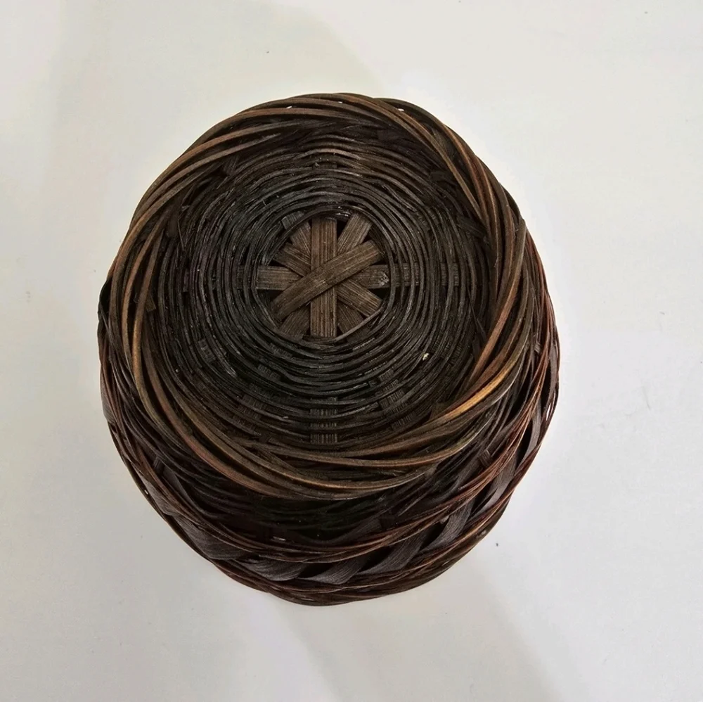 vintage Mini Wicker 5 Inch Planter Vase‎ Rustic Boho Style